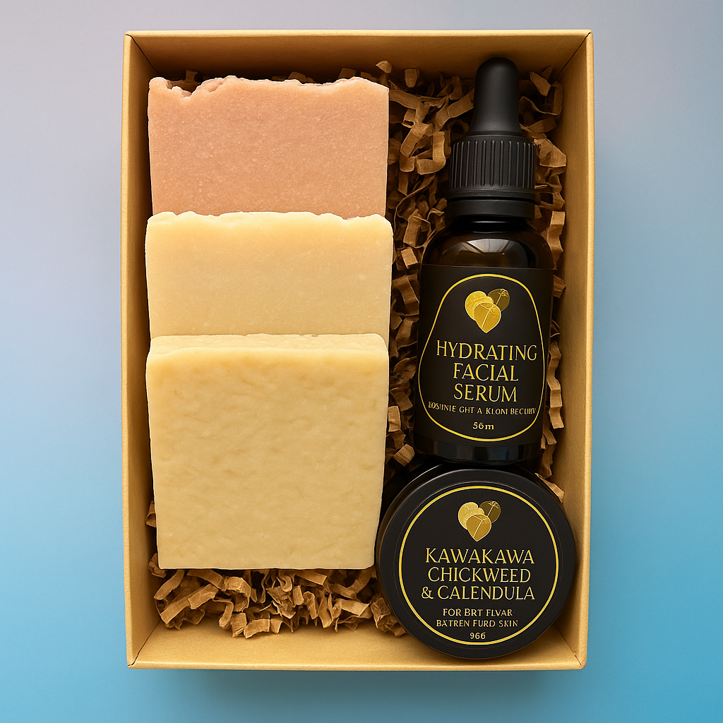 Botanical Skincare Gift Box – Natural Soap, Serum & Balm Set