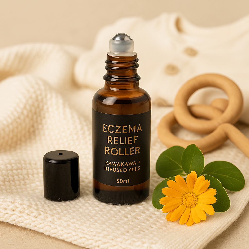Eczema Relief Roller – Infused Kawakawa, Chickweed, Calendula + Essential Oils