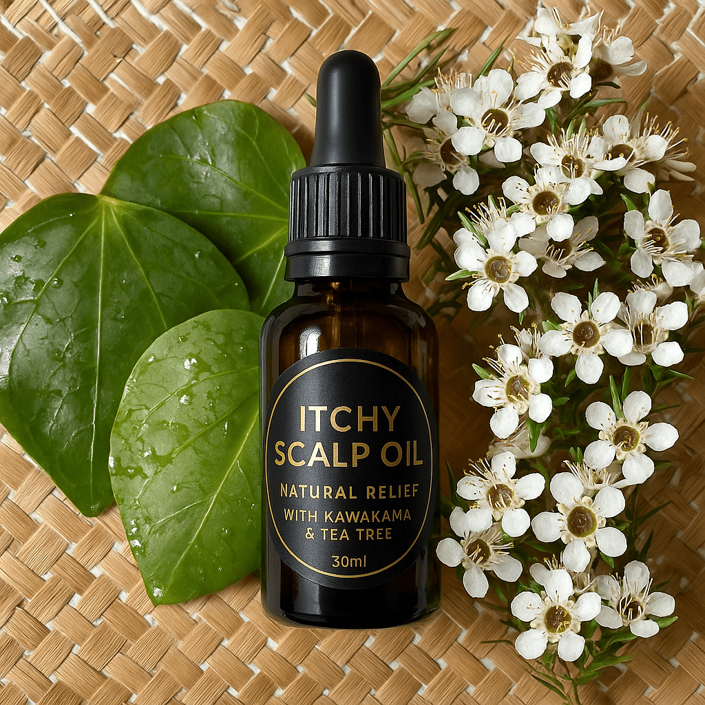 Itchy Scalp Oil – Kawakawa + Tea Tree to Soothe Flakes & Itch
