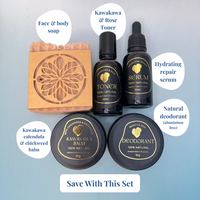 5-Piece Sensitive Skin Gift Set – Unscented Natural Skincare with Kawakawa, Calendula & Chickweed